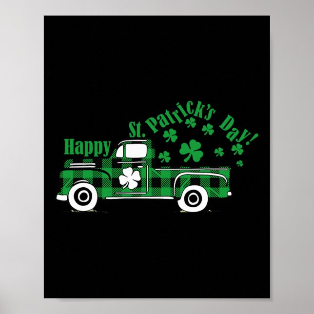 Affiche Joyeuse Saint-Patrick Camionnette  (Devant)