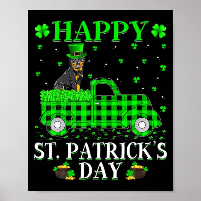 Affiche Joyeuse Saint-Patrick Et T-Shirt Shamrock  (Devant)