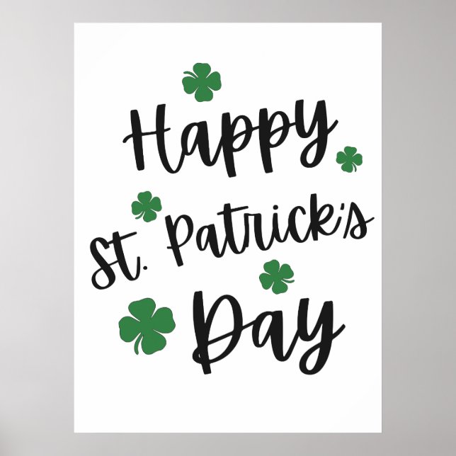 Affiche Joyeuse Saint-Patrick – Fête Irlandaise festive (Devant)
