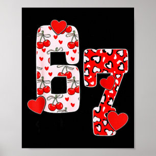 Affiche Joyeuse Saint-Valentin 67 Meme Cœurs Arc Coquette 
