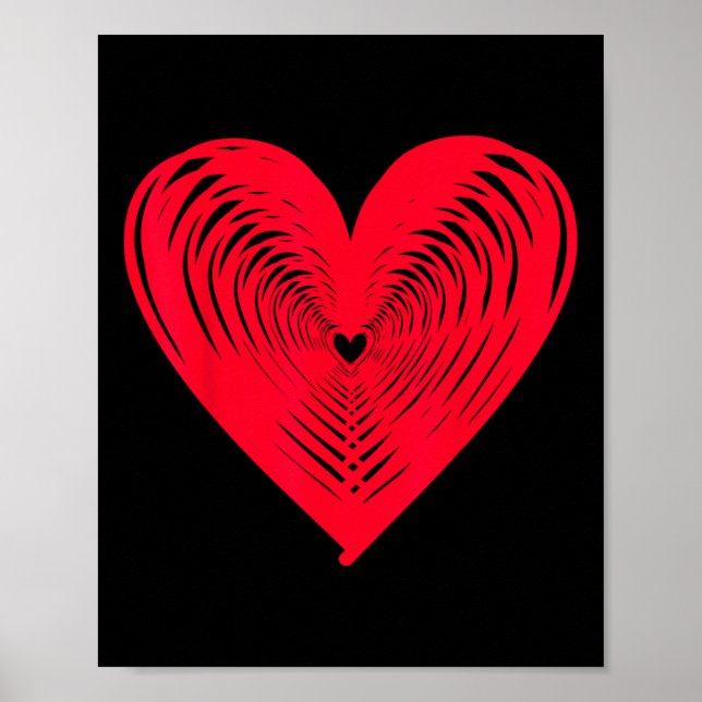 Affiche Joyeuse Saint-Valentin Cœur d'amour  (Devant)