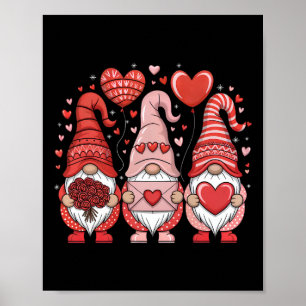 Affiche Joyeuse Saint-Valentin Gnomes Cœur Mignon Amour Va