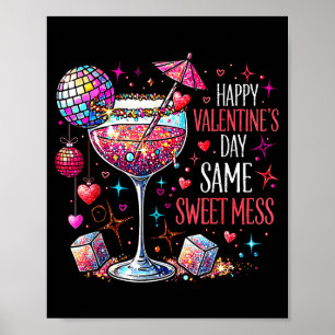 Affiche Joyeuse Saint-Valentin Même Désordre Mignon Coquet