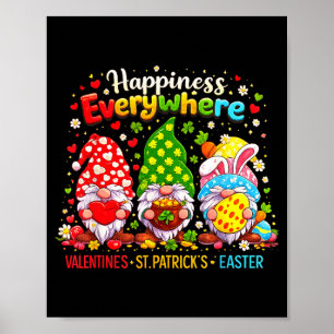 Affiche Joyeuse Saint-Valentin Saint-Patrick Pâques Joyeus