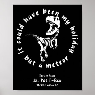 Affiche Joyeuse St Pat Rex Day St Patricks Repose En Paix