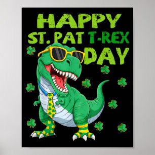 Affiche Joyeuse St Pat Trex journée dinosaure St-Patrick j
