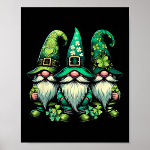 Affiche Joyeuse St Patrick Gnome du Trèfle Chanceux Irland