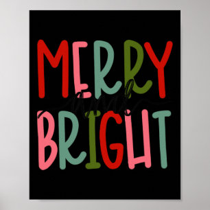 Affiche Joyeuses Et Lumineuses Filles De Noël Enfants Todd
