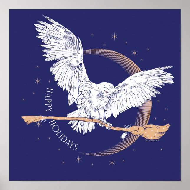 Affiche Joyeuses Fêtes Livraison par Hedwige (Devant)