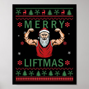 Affiche Joyeuses fêtes - Soirée de remise en forme pour le