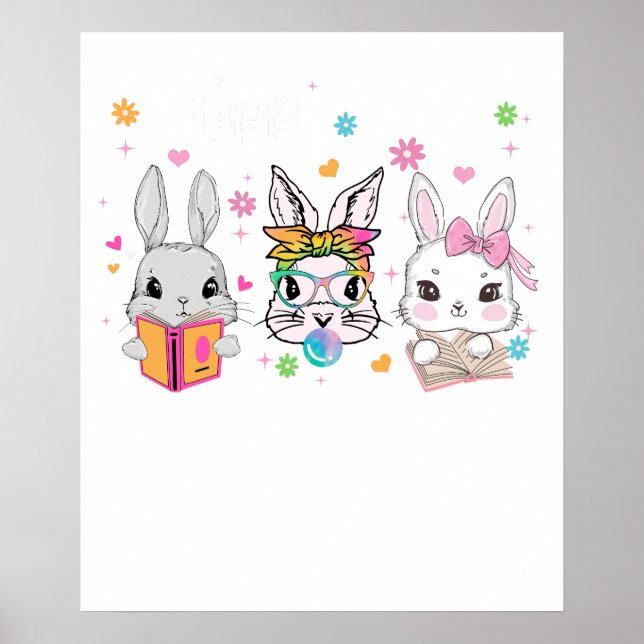 Affiche joyeuses pâques (2), rétro, vintage (Devant)