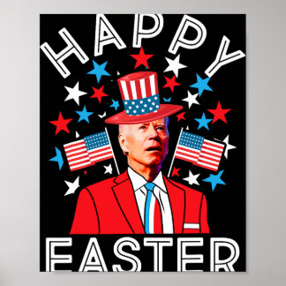 Affiche Joyeuses Pâques Joe Biden 4 juillet Memorial Indép