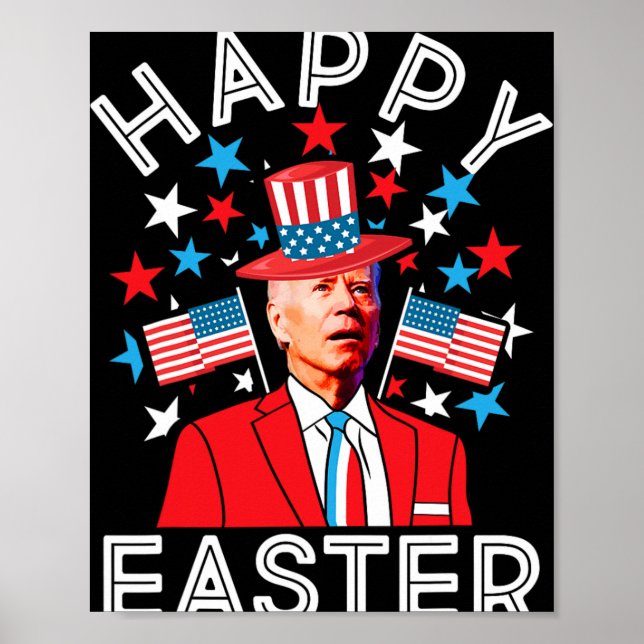 Affiche Joyeuses Pâques Joe Biden 4 juillet Memorial Indép (Devant)