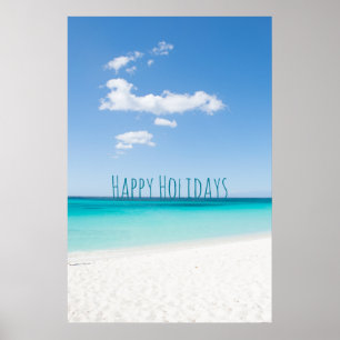 Affiche Joyeuses vacances aller à la plage