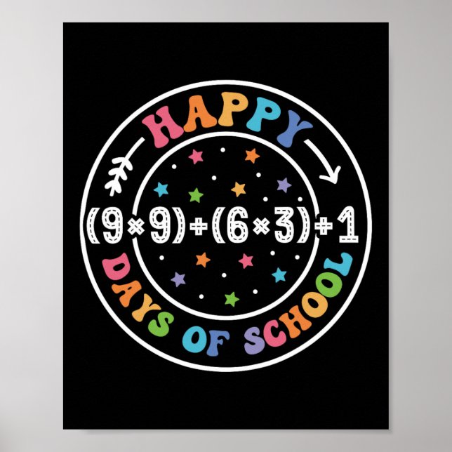 Affiche Joyeux 100 Jours De Mathématiques Scolaires Formul (Devant)