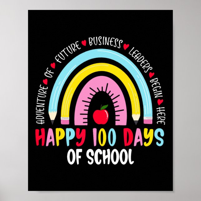 Affiche Joyeux 100 Jours D'École 100E Jour D'École (Devant)