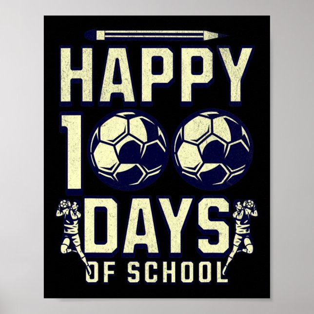 Affiche Joyeux 100 Jours D'école Enseignant 100ème Jour Fo (Devant)