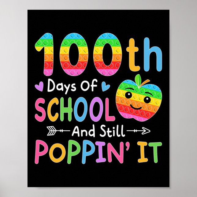 Affiche Joyeux 100 Jours D'École Et Encore Pupper' It Kids (Devant)