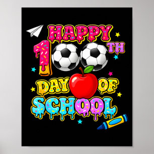 Affiche Joyeux 100 Jours D'école Football Glace Garçon Enf