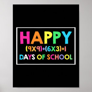 Affiche Joyeux 100 Jours D'École Math Amusant Tee Pour Mat