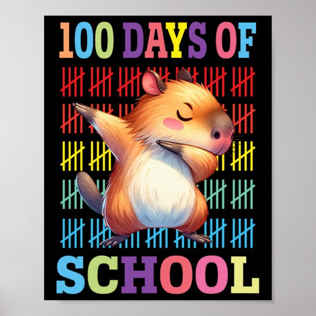 Affiche Joyeux 100 Jours D'Enfants À L'École Dabbing Guiné (Devant)