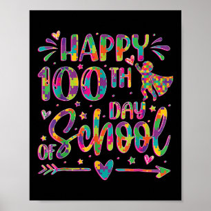 Affiche Joyeux 100e Jour De L'École Puzzle 100 Jours Plus