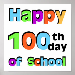 Affiche Joyeux 100e jour d'école