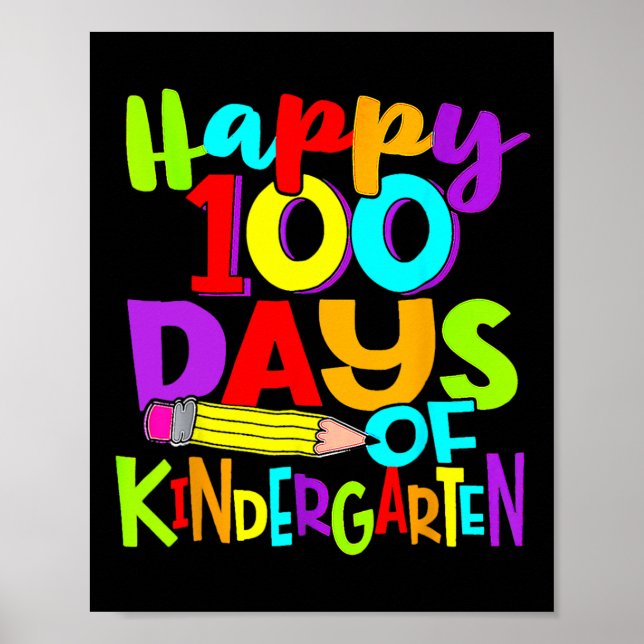 Affiche Joyeux 100E Jour D'Enfance 100 Jours D'École (Devant)