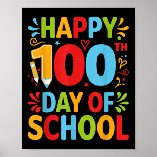 Affiche Joyeux 100ème Jour De L'École 100 Jours De L'Ensei