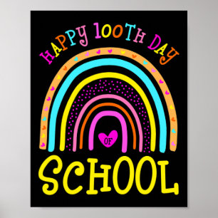 Affiche Joyeux 100ème Jour De L'École 100 Jours Filles Plu