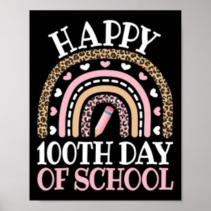 Affiche Joyeux 100ème Jour De L'École 100 Jours Leopard Ar