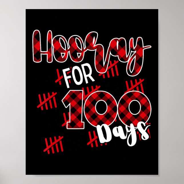 Affiche Joyeux 100ème Jour De L'École Hour Pour 100 Jours (Devant)