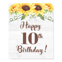 Joyeux 10e anniversaire Sunflower Party
