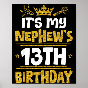 Affiche Joyeux 13e Anniversaire à Mon Neveu 2012 13 Ans