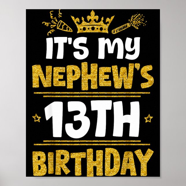 Affiche Joyeux 13e Anniversaire à Mon Neveu 2012 13 Ans (Devant)