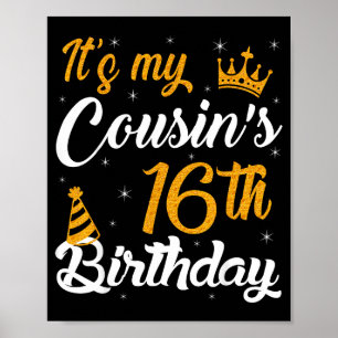 Affiche Joyeux 16e Anniversaire à Mon Cousin 2009 16 Ans