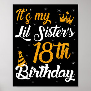 Affiche Joyeux 18e Anniversaire à Ma Petite Soeur 2007 18 