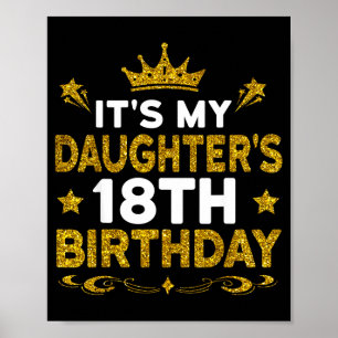 Affiche Joyeux 18e anniversaire de ma fille joyeux anniver