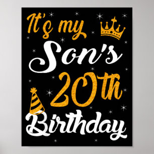Affiche Joyeux 20e Anniversaire à Mon Fils 2005 20 Ans 