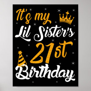 Affiche Joyeux 21e Anniversaire à Ma Petite Soeur 2004 21