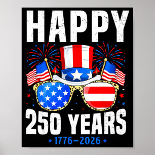Affiche Joyeux 250 Ans 1776 2026 Anniversaire Pour Hommes