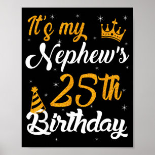 Affiche Joyeux 25e Anniversaire à Mon Neveu 2000 25 Ans