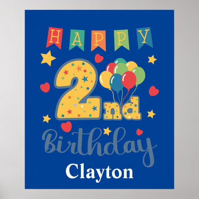 Affiche Joyeux 2ème Anniversaire (Devant)