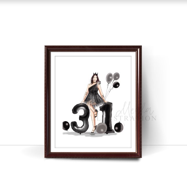 Affiche joyeux 31e anniversaire, (Créateur téléchargé)