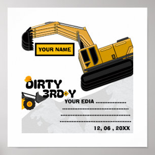 Affiche Joyeux 3e anniversaire 3e année