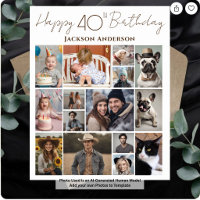 Joyeux 40e Anniversaire 15 Photos Multiples