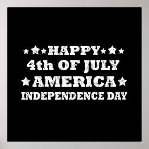 Affiche Joyeux 4 juillet Amérique