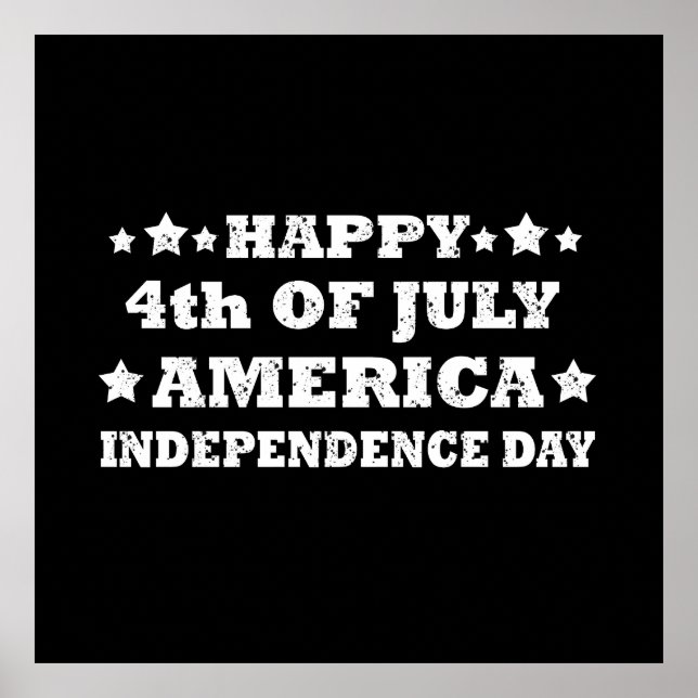 Affiche Joyeux 4 juillet Amérique (Devant)