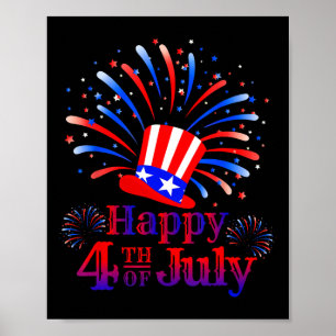 Affiche Joyeux 4 juillet Amérique célébrant la liberté