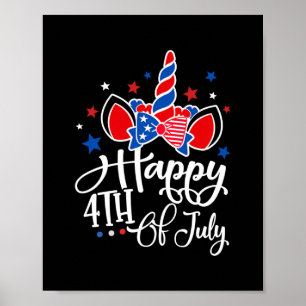 Affiche Joyeux 4 juillet Amérique célébrant la liberté